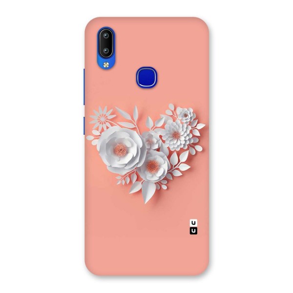 White Paper Flower Back Case for Vivo Y91