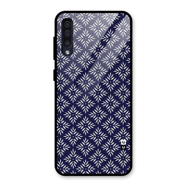 White Petals Pattern Glass Back Case for Galaxy A50s