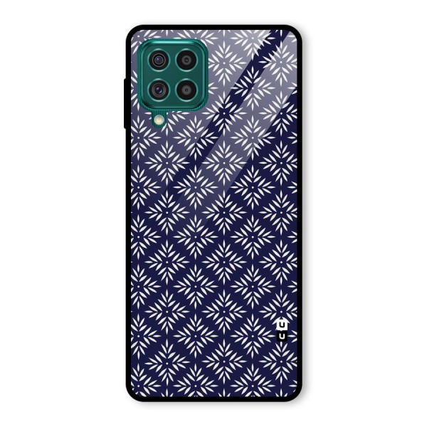 White Petals Pattern Glass Back Case for Galaxy F62