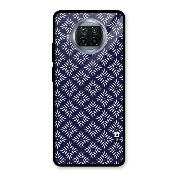 White Petals Pattern Glass Back Case for Mi 10i