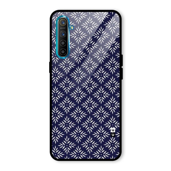 White Petals Pattern Glass Back Case for Realme XT