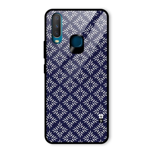 White Petals Pattern Glass Back Case for Vivo Y12