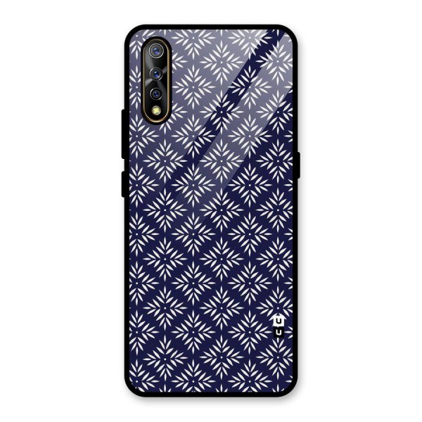 White Petals Pattern Glass Back Case for Vivo Z1x