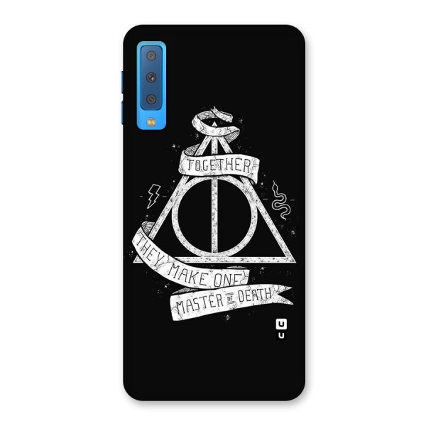 White Ribbon Back Case for Galaxy A7 (2018)