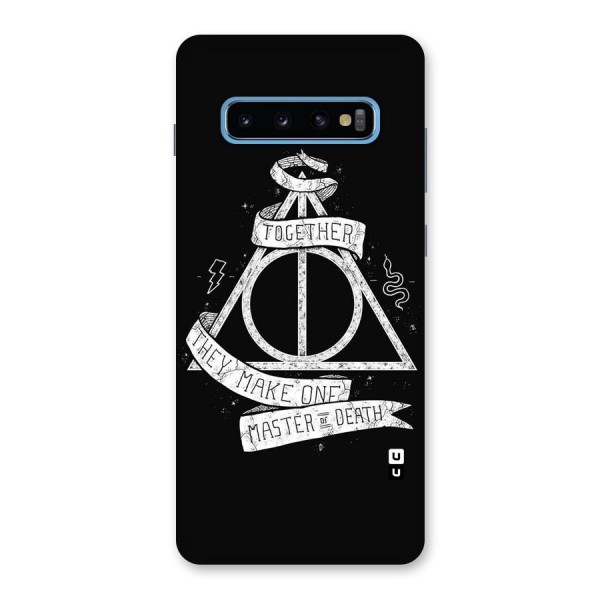 White Ribbon Back Case for Galaxy S10 Plus