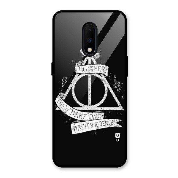 White Ribbon Glass Back Case for OnePlus 7