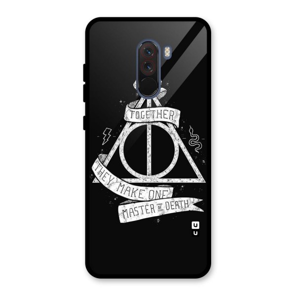 White Ribbon Glass Back Case for Poco F1