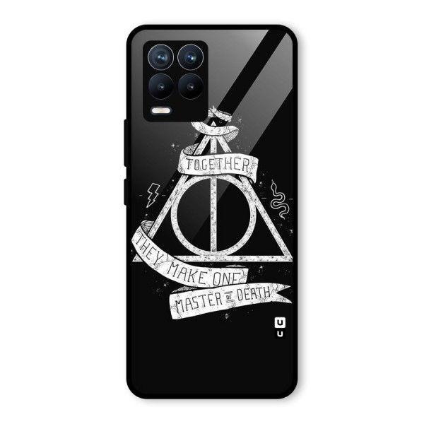 White Ribbon Glass Back Case for Realme 8 Pro