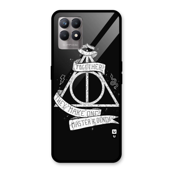 White Ribbon Glass Back Case for Realme 8i