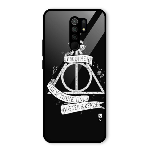 White Ribbon Glass Back Case for Redmi 9 Prime