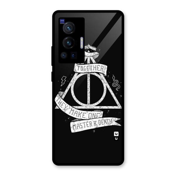 White Ribbon Glass Back Case for Vivo X70 Pro