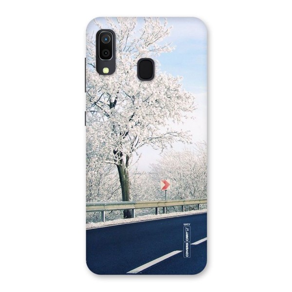 White Snow Tree Back Case for Galaxy A20