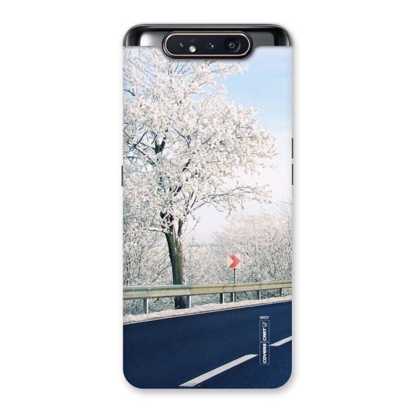 White Snow Tree Back Case for Galaxy A80