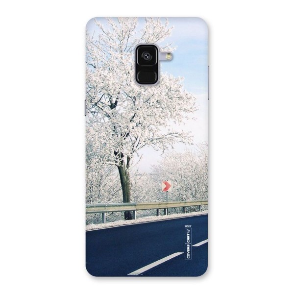 White Snow Tree Back Case for Galaxy A8 Plus