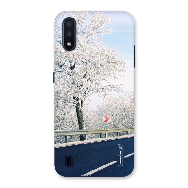 White Snow Tree Back Case for Galaxy M01