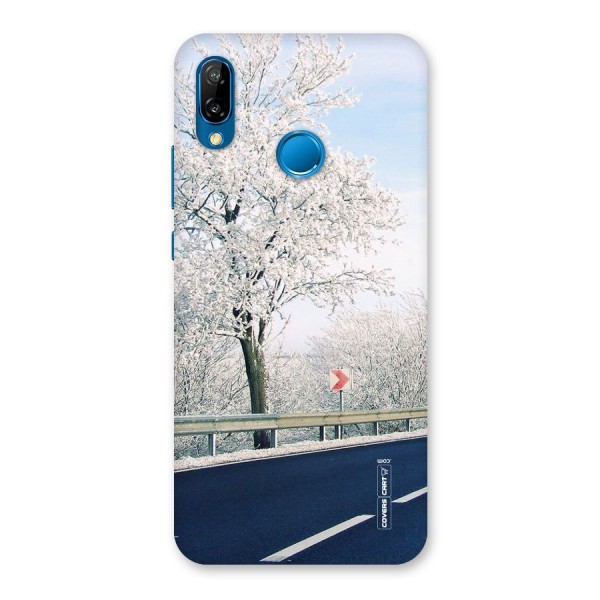 White Snow Tree Back Case for Huawei P20 Lite