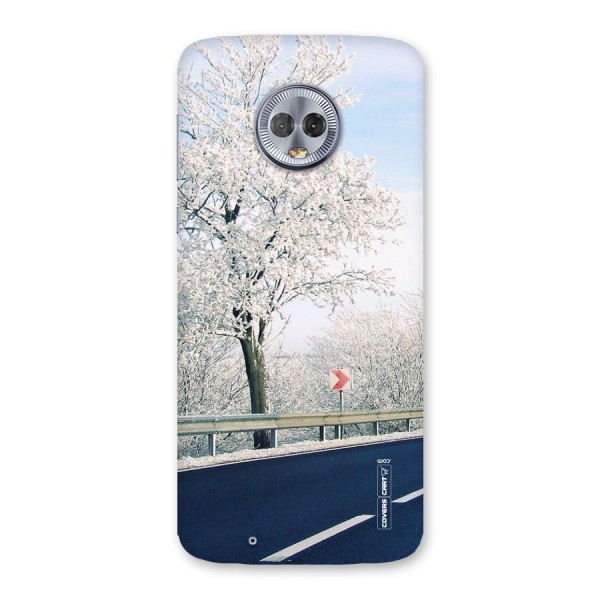 White Snow Tree Back Case for Moto G6