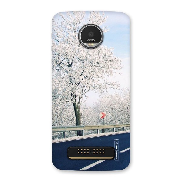 White Snow Tree Back Case for Moto Z Play