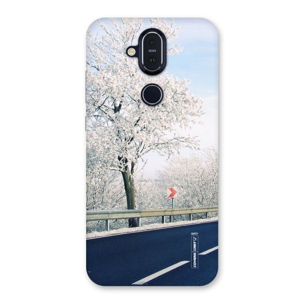 White Snow Tree Back Case for Nokia 8.1