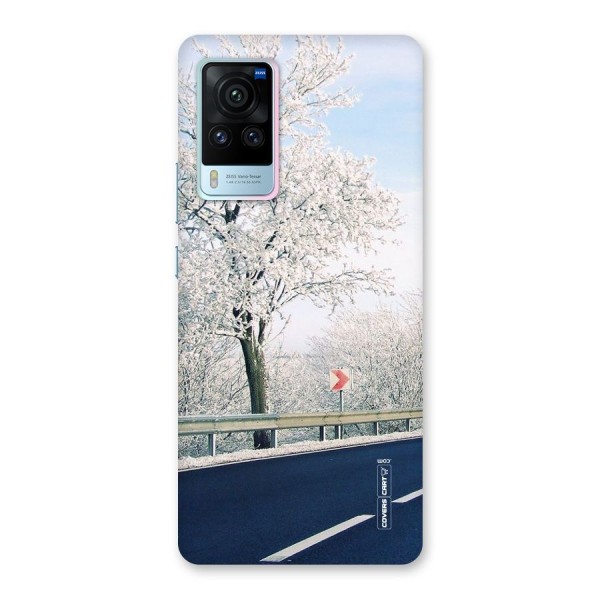 White Snow Tree Back Case for Vivo X60 Pro