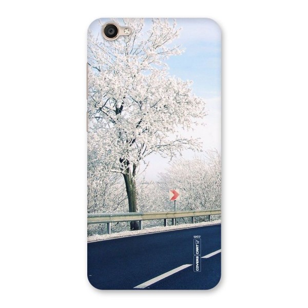 White Snow Tree Back Case for Vivo Y55s