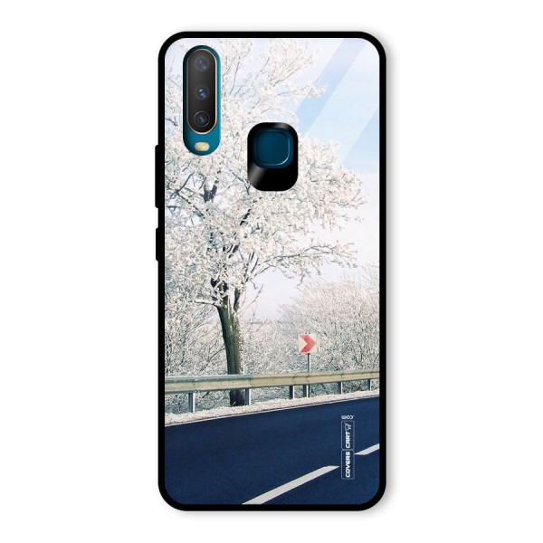 White Snow Tree Glass Back Case for Vivo Y12