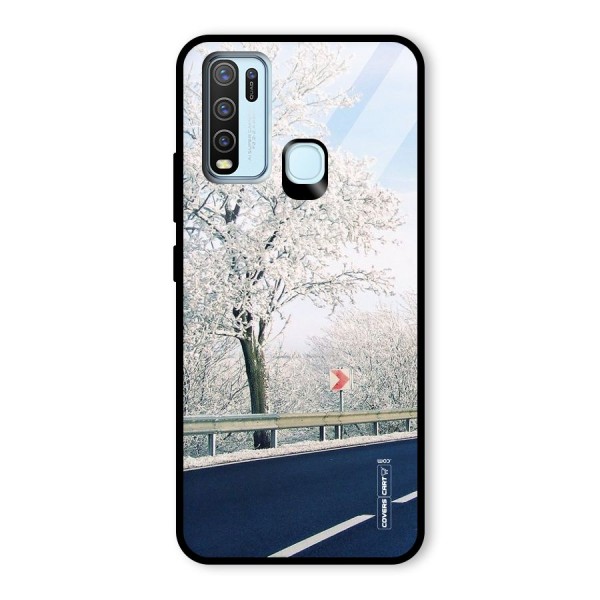 White Snow Tree Glass Back Case for Vivo Y50