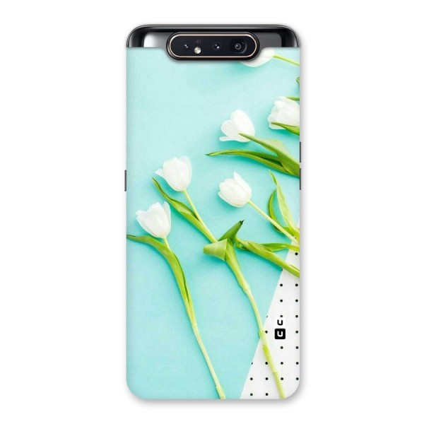 White Tulips Back Case for Galaxy A80