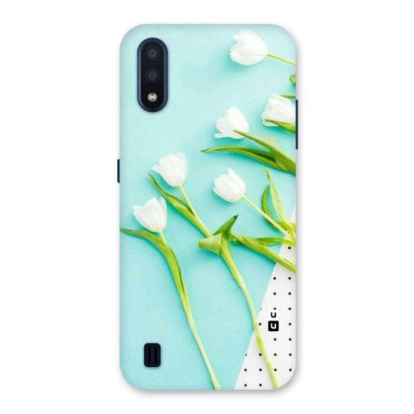 White Tulips Back Case for Galaxy M01