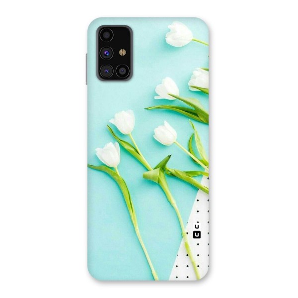 White Tulips Back Case for Galaxy M31s