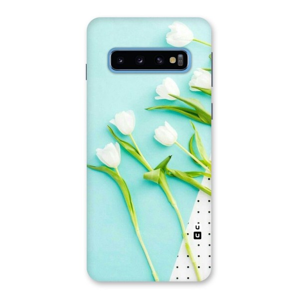 White Tulips Back Case for Galaxy S10