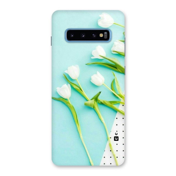 White Tulips Back Case for Galaxy S10 Plus