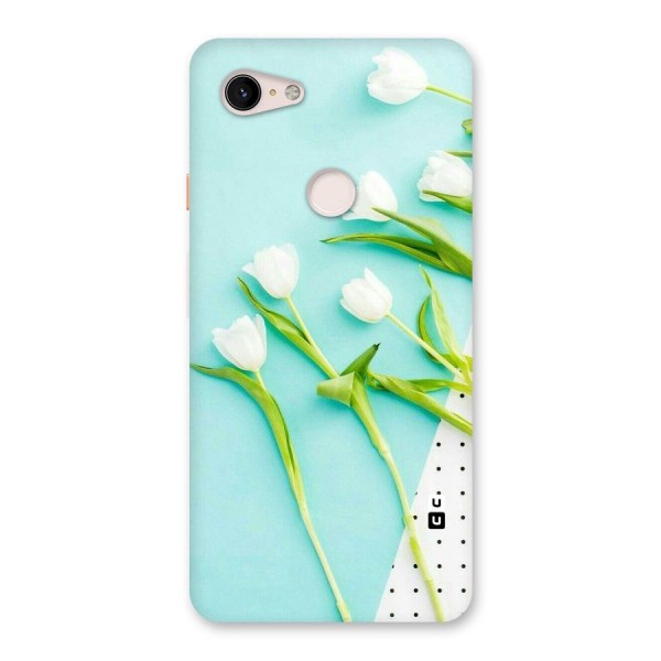 White Tulips Back Case for Google Pixel 3 XL