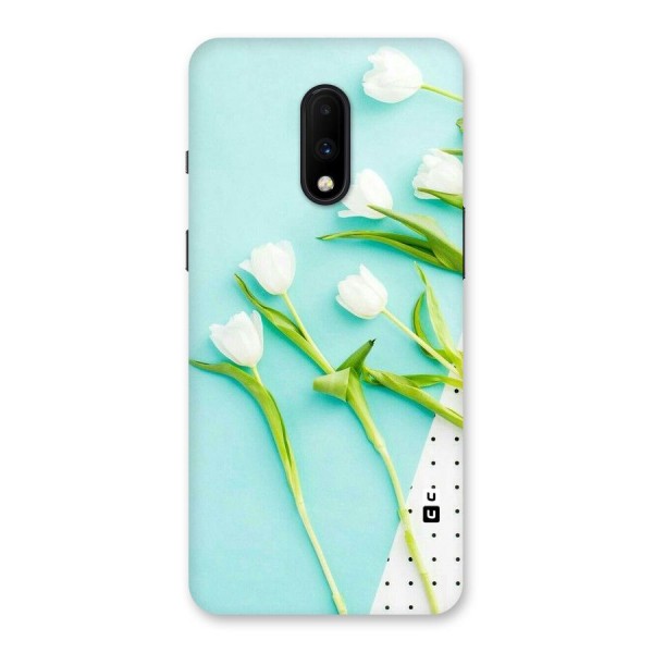 White Tulips Back Case for OnePlus 7