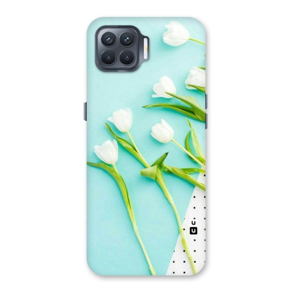 White Tulips Back Case for Oppo F17 Pro