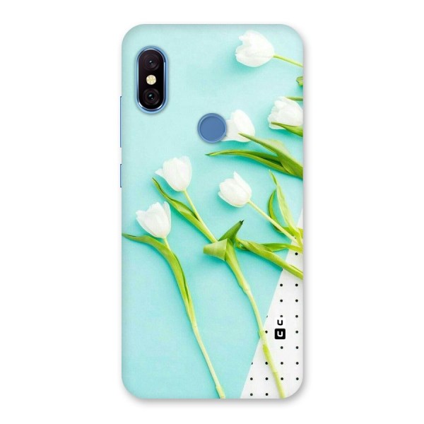 White Tulips Back Case for Redmi Note 6 Pro