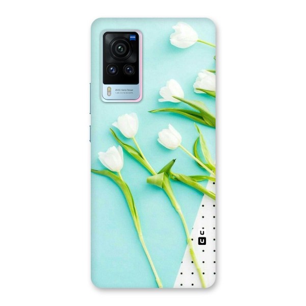 White Tulips Back Case for Vivo X60 Pro