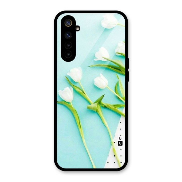 White Tulips Glass Back Case for Realme 6