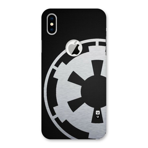 White Wheel Back Case for iPhone XS Logo Cut