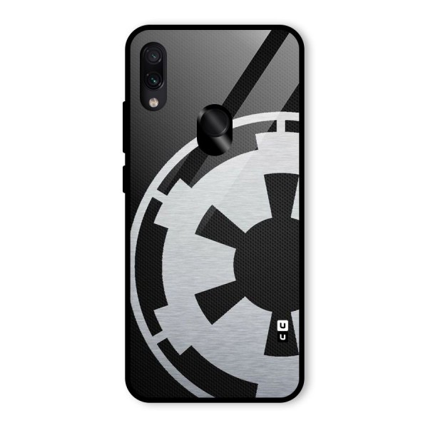 White Wheel Glass Back Case for Redmi Note 7