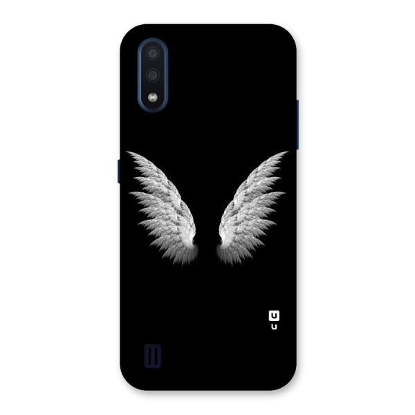 White Wings Back Case for Galaxy M01