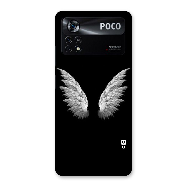 White Wings Back Case for Poco X4 Pro 5G