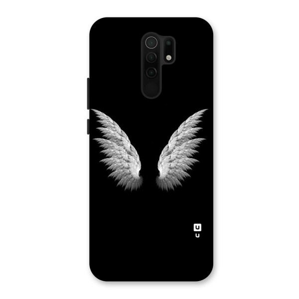 White Wings Back Case for Redmi 9 Prime