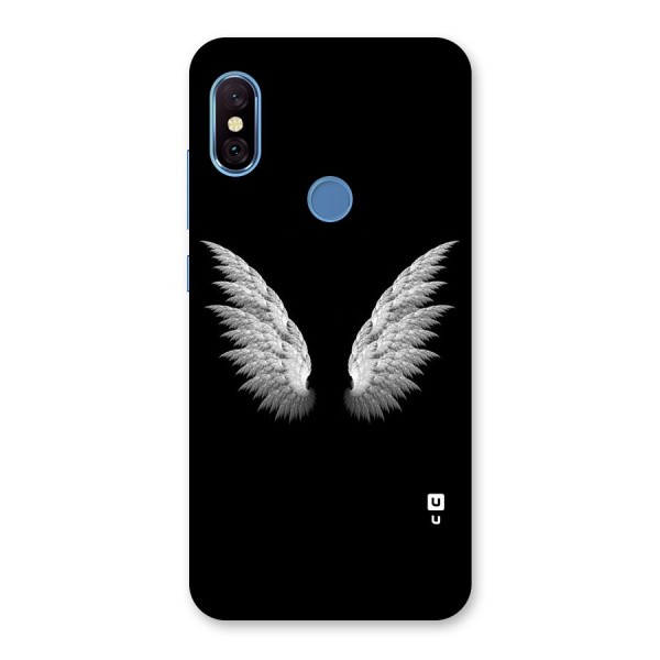 White Wings Back Case for Redmi Note 6 Pro