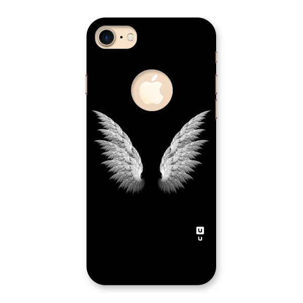 White Wings Back Case for iPhone 8 Logo Cut