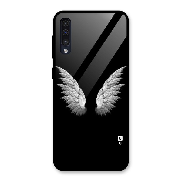 White Wings Glass Back Case for Galaxy A30s