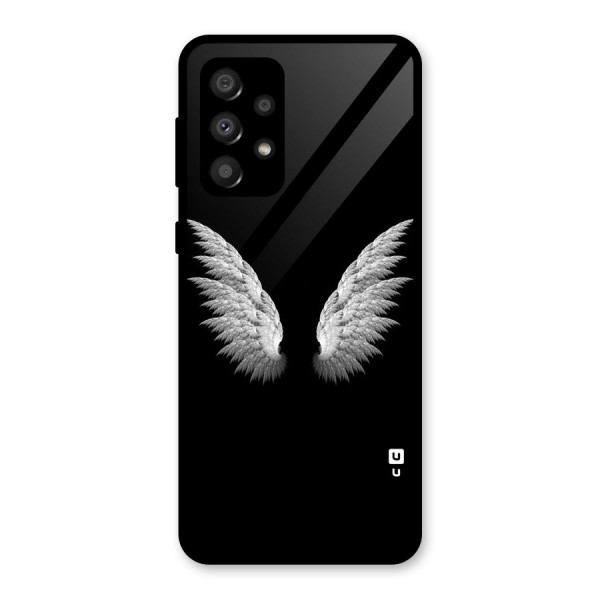 White Wings Glass Back Case for Galaxy A32