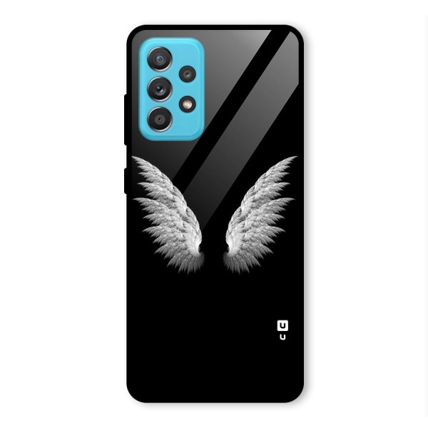 White Wings Glass Back Case for Galaxy A52s 5G