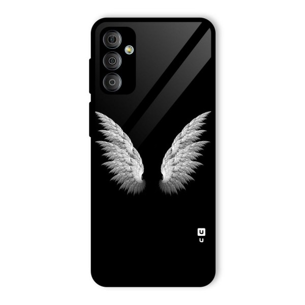 White Wings Glass Back Case for Galaxy F23