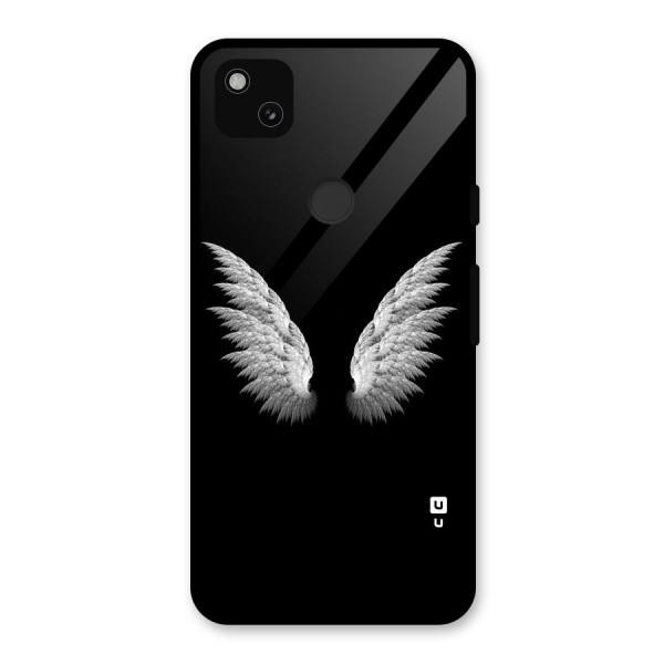 White Wings Glass Back Case for Google Pixel 4a